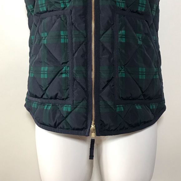 *NWT* J. CREW Plaid Print Quilted Puffer Vest - Picture 4 of 10